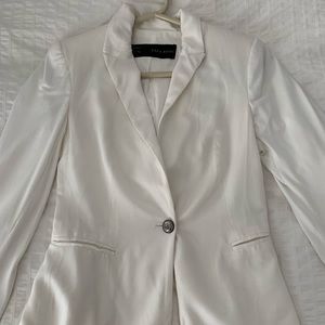 Zara white blazer xs